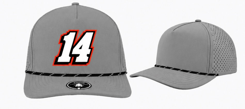 14 Blackhawk Grey Patch Hat W/ Black Rope