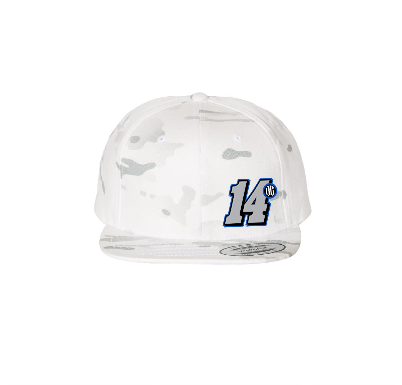 14BC White Camo Snap Back Hat