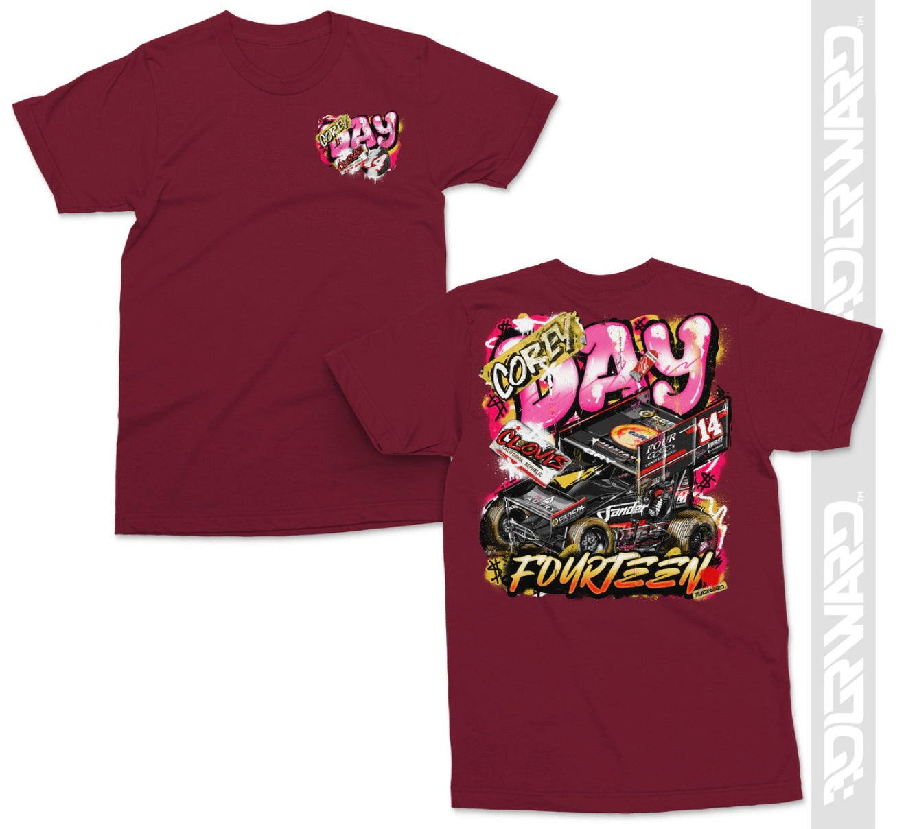 Corey Day Knoxville Nationals Graffiti Red Shirt